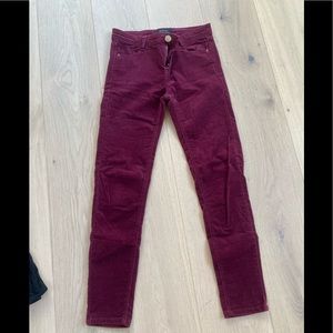 Stradivarius Maroon Corduroys